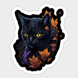 Halloween black cat Sticker